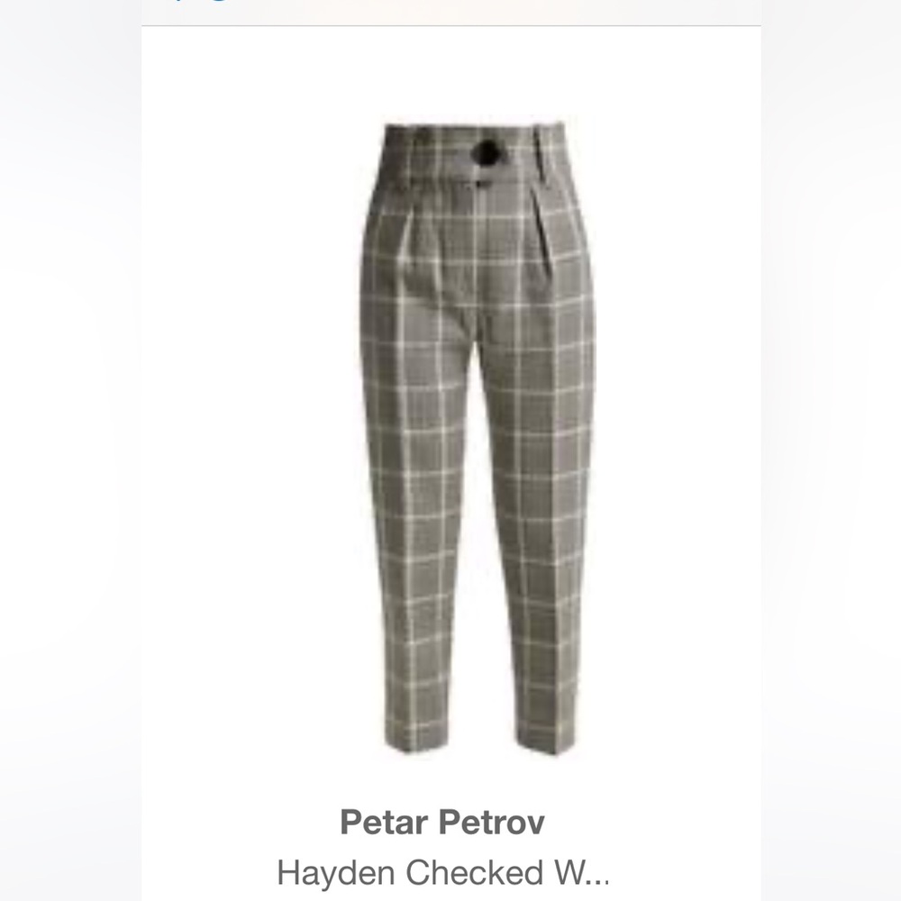 New Never Worn Petar Petrov Wool High Waisted Pants View 2